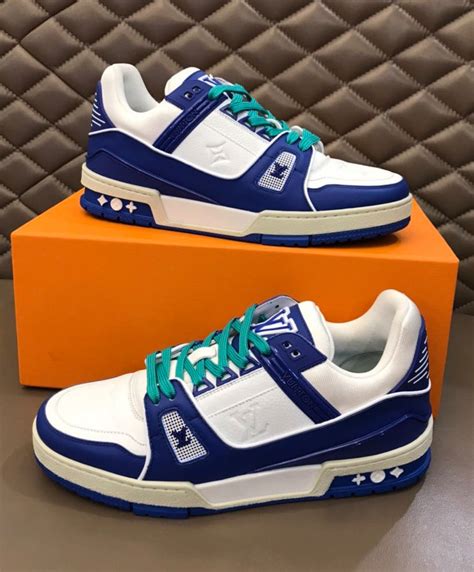 royal blue louis vuitton shoes|blue Louis Vuitton sneakers.